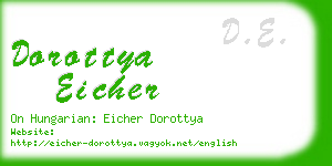 dorottya eicher business card